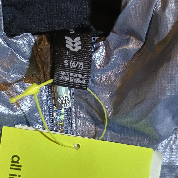 All in Motion/Windbreaker/Girls Small 6/7/Silver/Water Resistant Wind Resistant - Picture 7 of 8